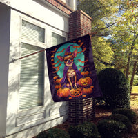 Chihuahua Witchy Halloween House Flag