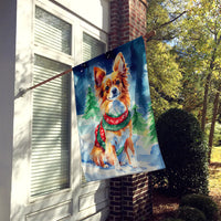 Papillon Christmas House Flag