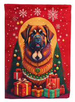 Leonberger Holiday Christmas House Flag