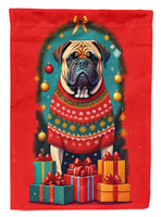 Mastiff Holiday Christmas House Flag