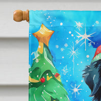 Bernese Mountain Dog Christmas House Flag