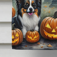 Papillon Spooky Halloween House Flag