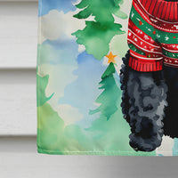 Poodle Christmas House Flag