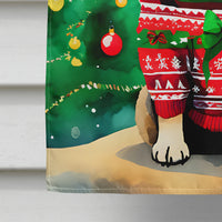 Pug Christmas House Flag