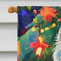 Westie Christmas House Flag