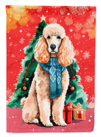 Poodle Christmas House Flag