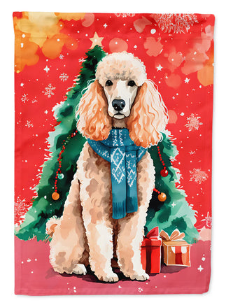 Poodle Christmas House Flag