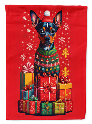 Miniature Pinscher Holiday Christmas House Flag