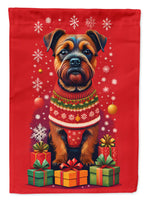 Border Terrier Holiday Christmas House Flag