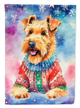 Airedale Terrier Christmas House Flag