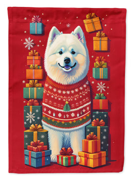 Samoyed Holiday Christmas House Flag