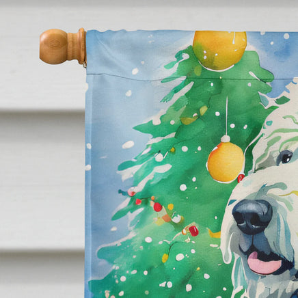 Komondor Christmas House Flag