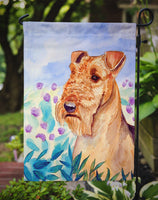 Airedale Terrier in Flowers Flag Garden Size