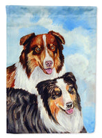 Australian Shepherd Double Trouble Flag Canvas House Size