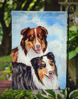 Australian Shepherd Double Trouble Flag Garden Size