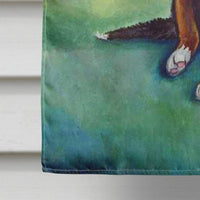 Bernese Mountain Dog Flag Canvas House Size