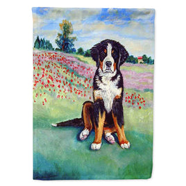 Bernese Mountain Dog Flag Canvas House Size