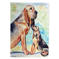 Bloodhound Momma's Love Flag Canvas House Size