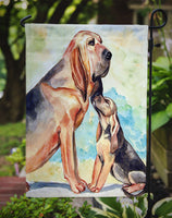 Bloodhound Momma's Love Flag Garden Size