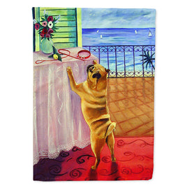 Helping Himself Pug Flag Canvas House Size