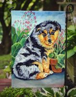 Australian Shepherd Puppy Flag Garden Size