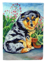 Australian Shepherd Puppy Flag Garden Size