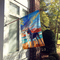 At sunset Great Dane Flag Canvas House Size