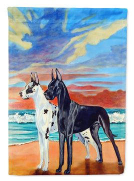 At sunset Great Dane Flag Garden Size