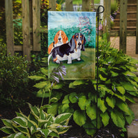 Basset Hound Double Trouble Flag Garden Size