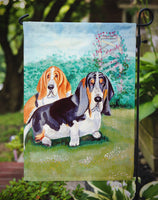 Basset Hound Double Trouble Flag Garden Size