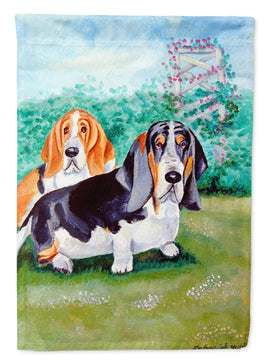 Basset Hound Double Trouble Flag Garden Size