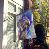 Azure Skies Weimaraner Flag Canvas House Size