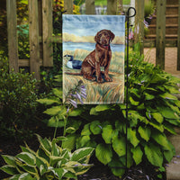 Chocolate Labrador Puppy Flag Garden Size