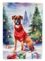 Boxer Christmas House Flag