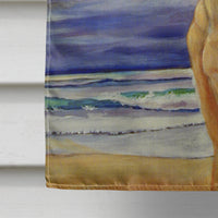 Fawn Great Dane at the beach Flag Canvas House Size