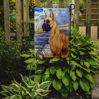 Fawn Great Dane at the beach Flag Garden Size