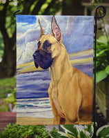 Fawn Great Dane at the beach Flag Garden Size