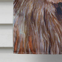 Chocolate Brown Newfie Newfoundland Flag Canvas House Size