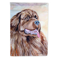 Chocolate Brown Newfie Newfoundland Flag Canvas House Size