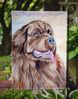 Chocolate Brown Newfie Newfoundland Flag Garden Size