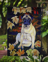 Old Fawn Pug in fall Flag Garden Size