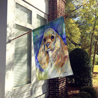 Blonde Tan Cocker Spaniel Flag Canvas House Size