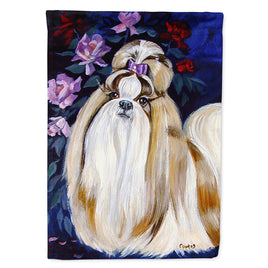 Shih Tzu Flag Canvas House Size