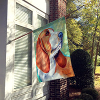 Basset Hound Flag Canvas House Size