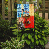 Lady with her Pug Flag Garden Size