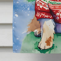 Pekingese Christmas House Flag