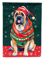 Mastiff Christmas House Flag