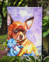 Chihuahua with Teddy Bear Flag Garden Size 7340GF