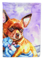 Chihuahua with Teddy Bear Flag Garden Size 7340GF