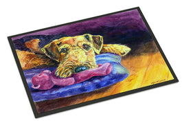 Airedale Terrier Teddy Bear Indoor or Outdoor Mat 24x36 7345JMAT